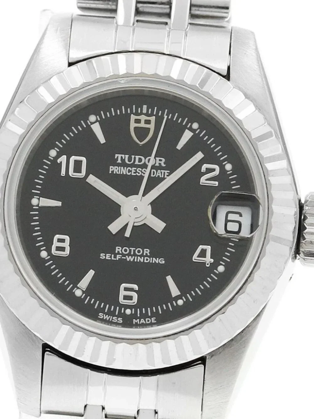 TUDOR Princess Date 92514 WG bezel black Dial Automatic Ladies Watch_